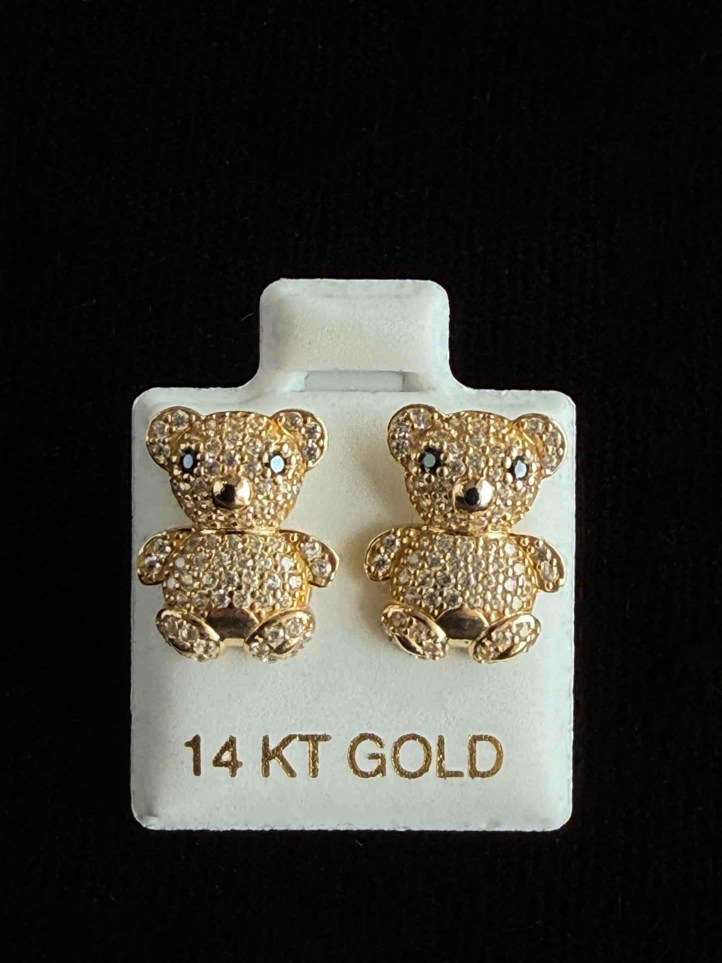 Pavè Teddy Bear Earrings