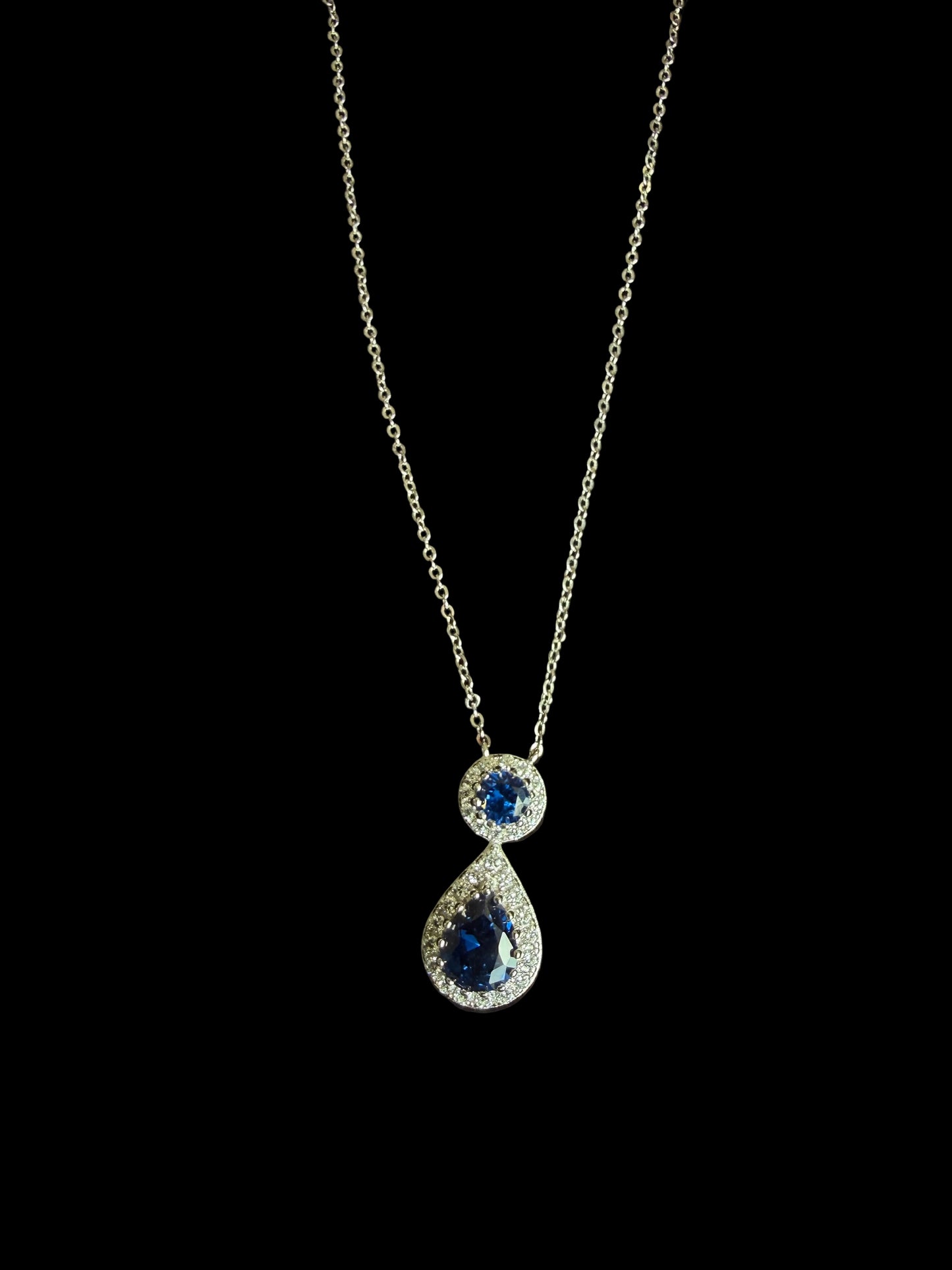 Royal Blue Teardrop Necklace