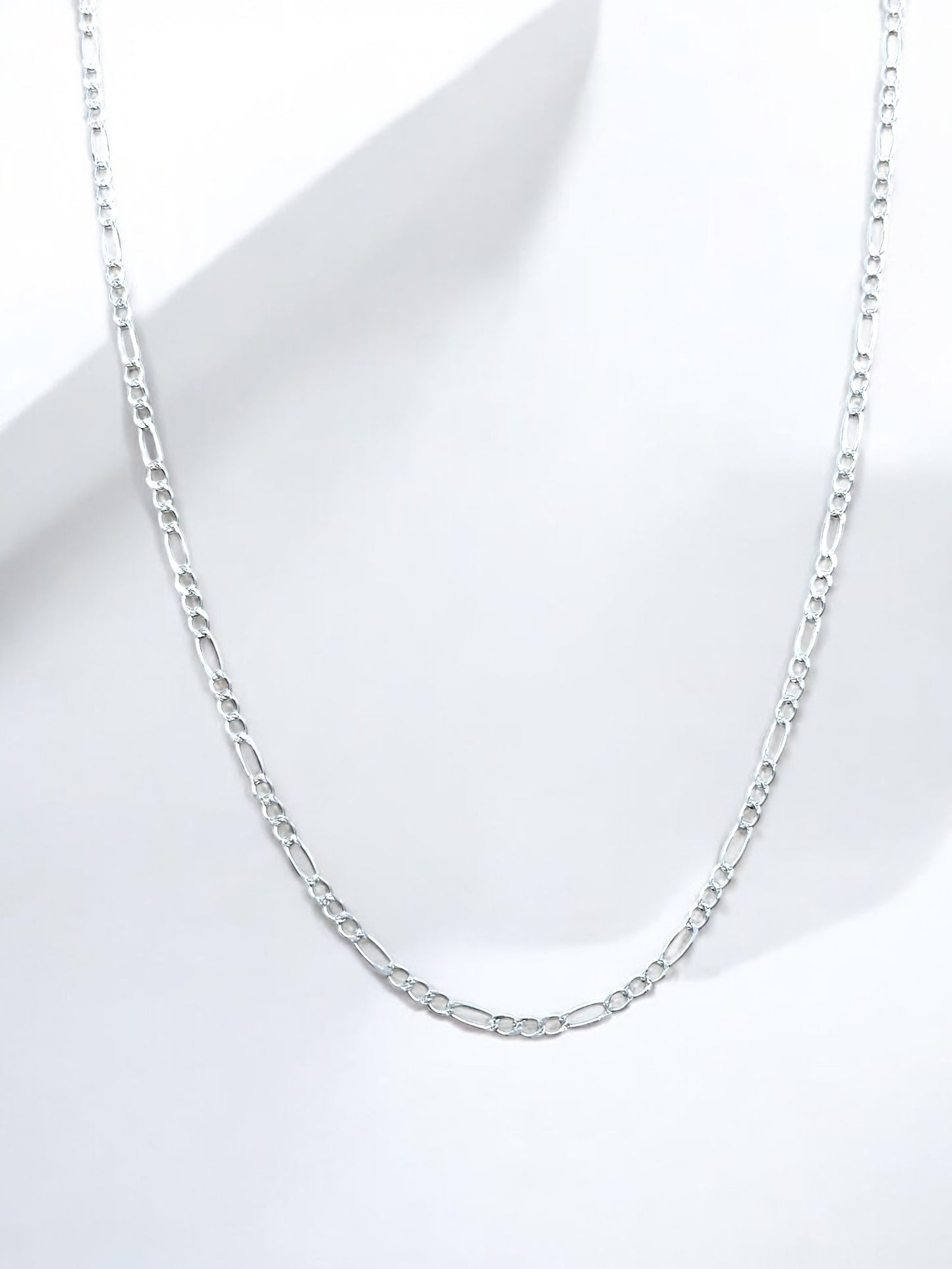 Silver Figaro Chain Size 20" 2mm A164