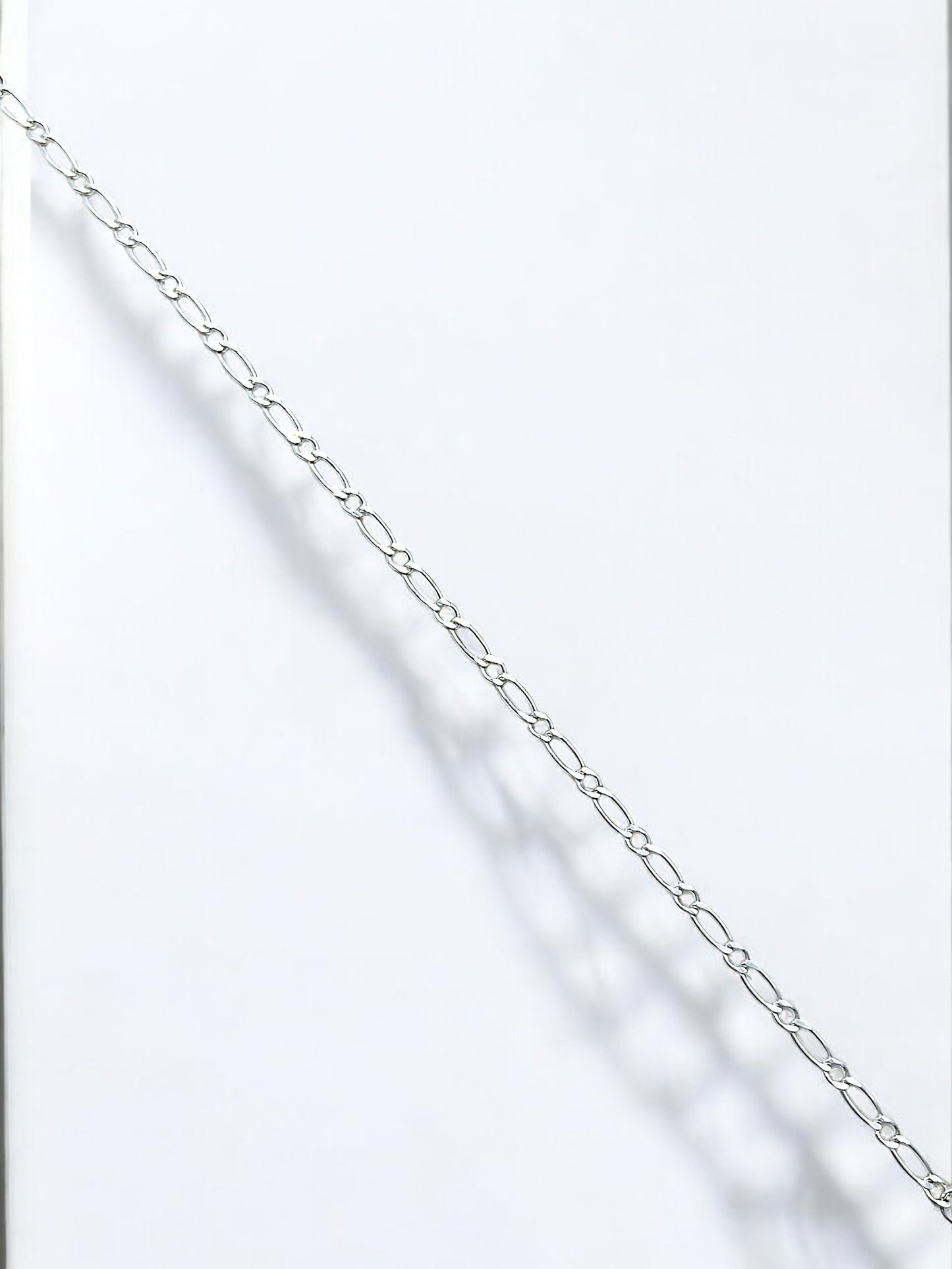 Silver Figaro Bracelet A157