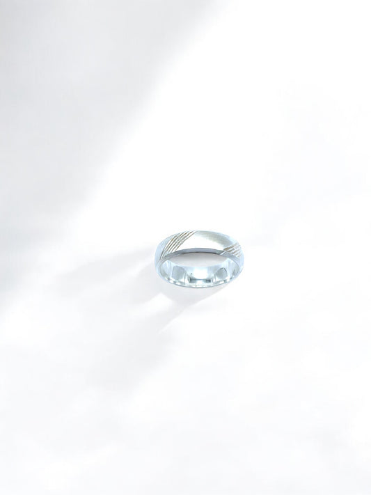 Silver Plain Line Ring A107