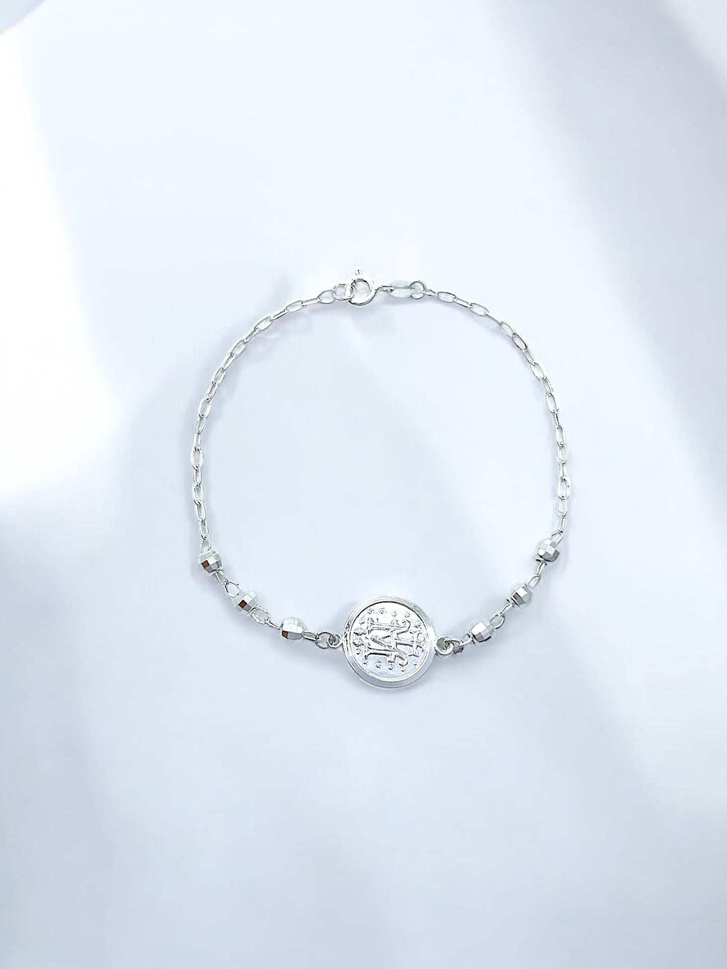 Silver Virgen Milagrosa Bracelet A156