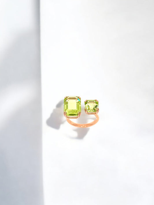 High Quality Green Stones Ring A77