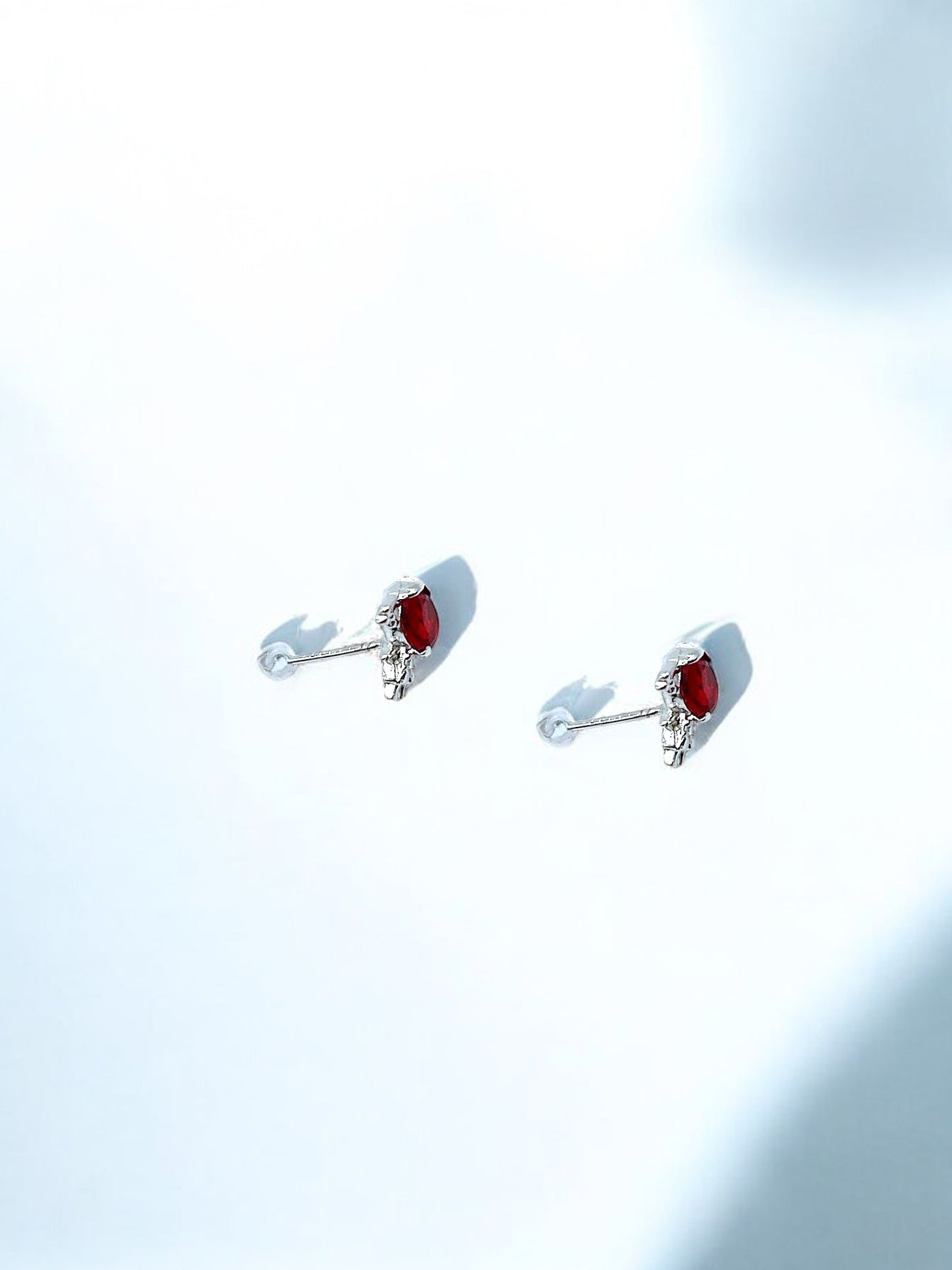 Silver Red Girl Earrings A9