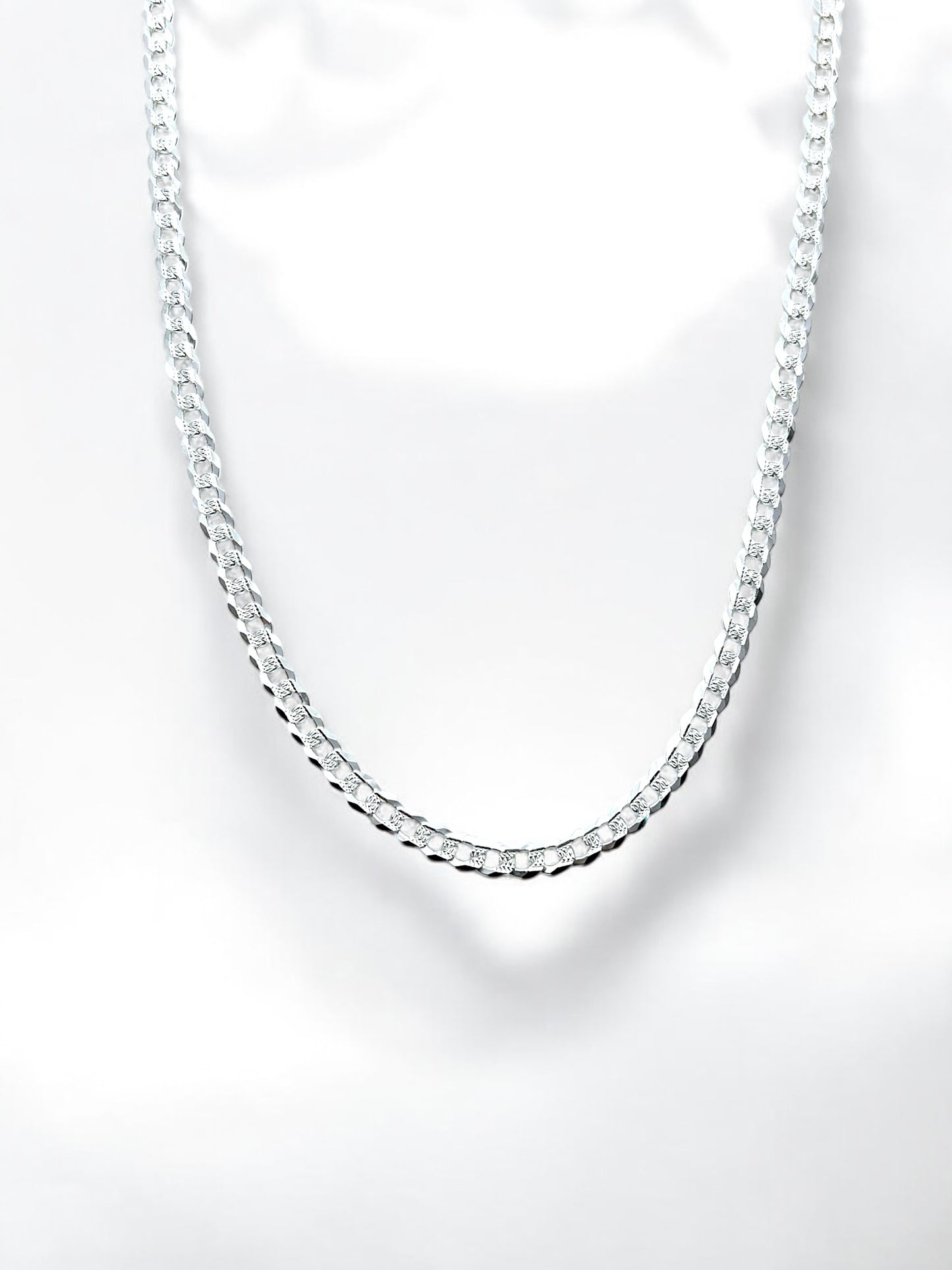 Silver Cuban Chain Size 24" 5mm A161