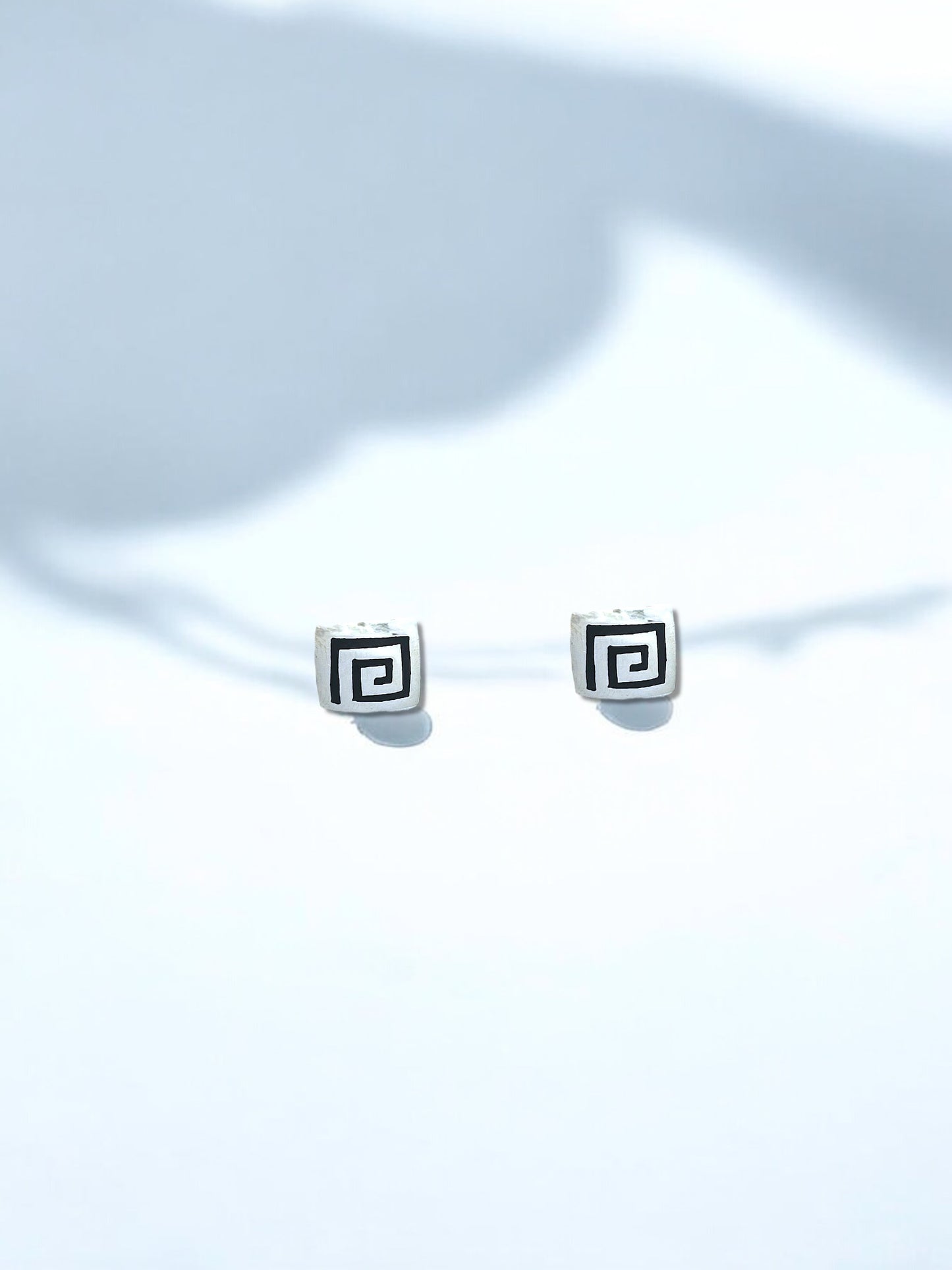 Silver Square Design Earrings A33