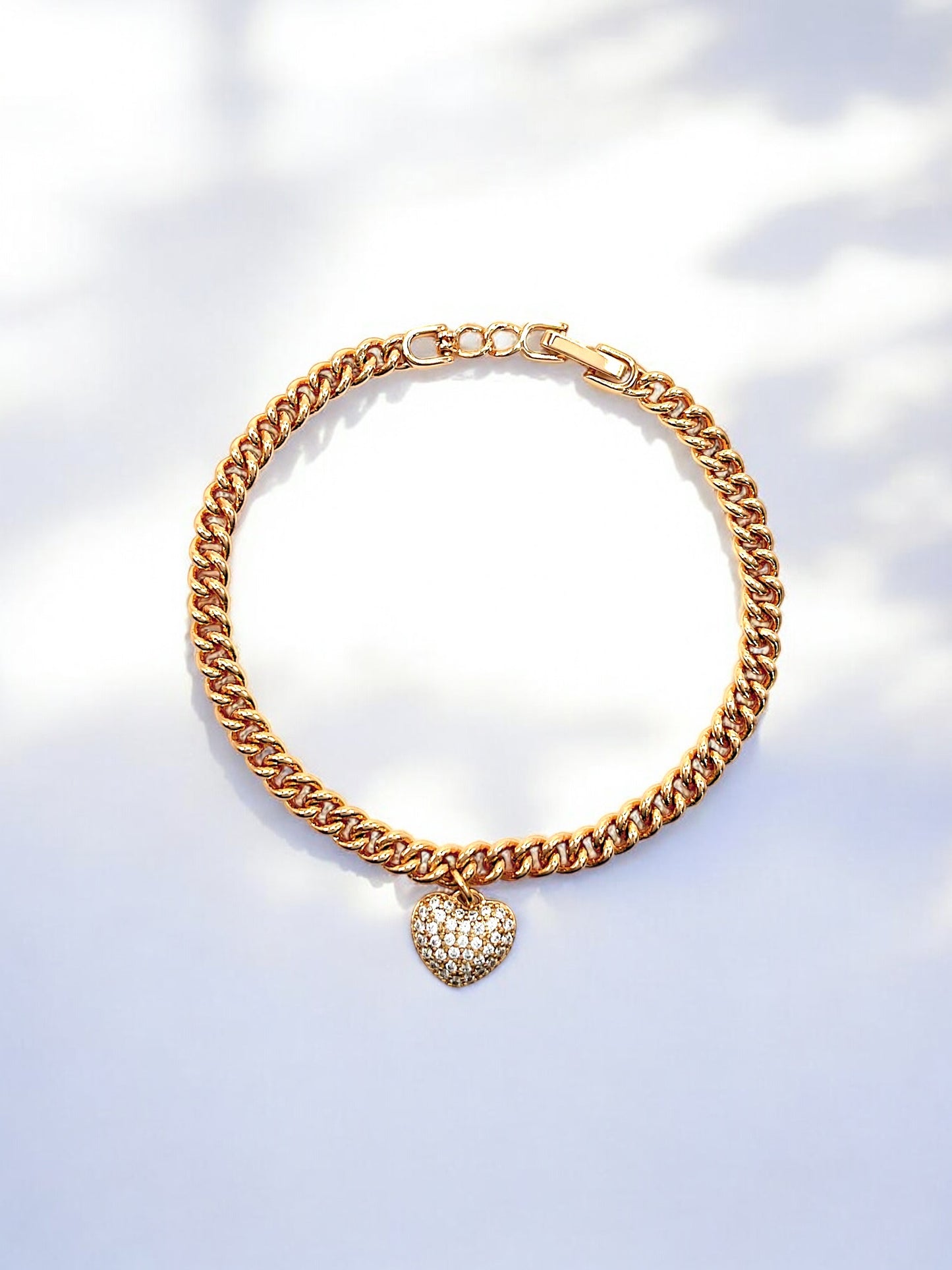 High Quality Cuban Heart Bracelet A128