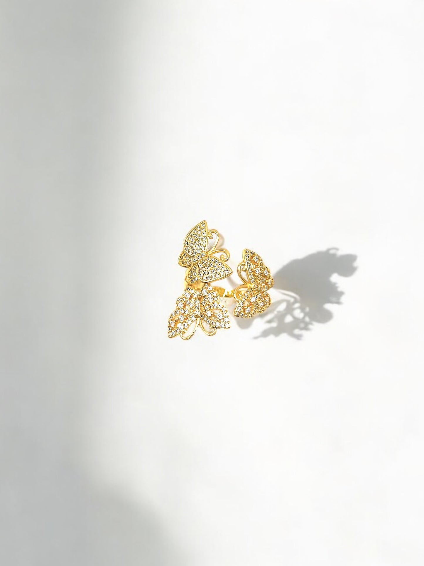 Triple Butterfly Adjusyable Ring A71