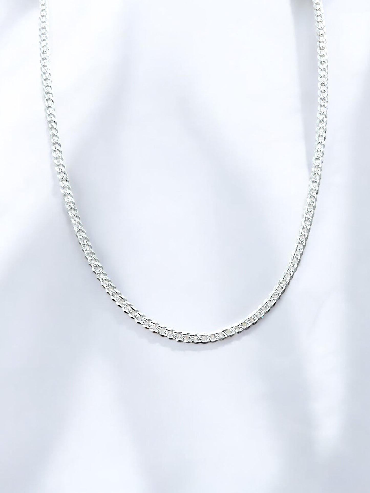 Silver Cuban Chain Size 22" 4mm A162