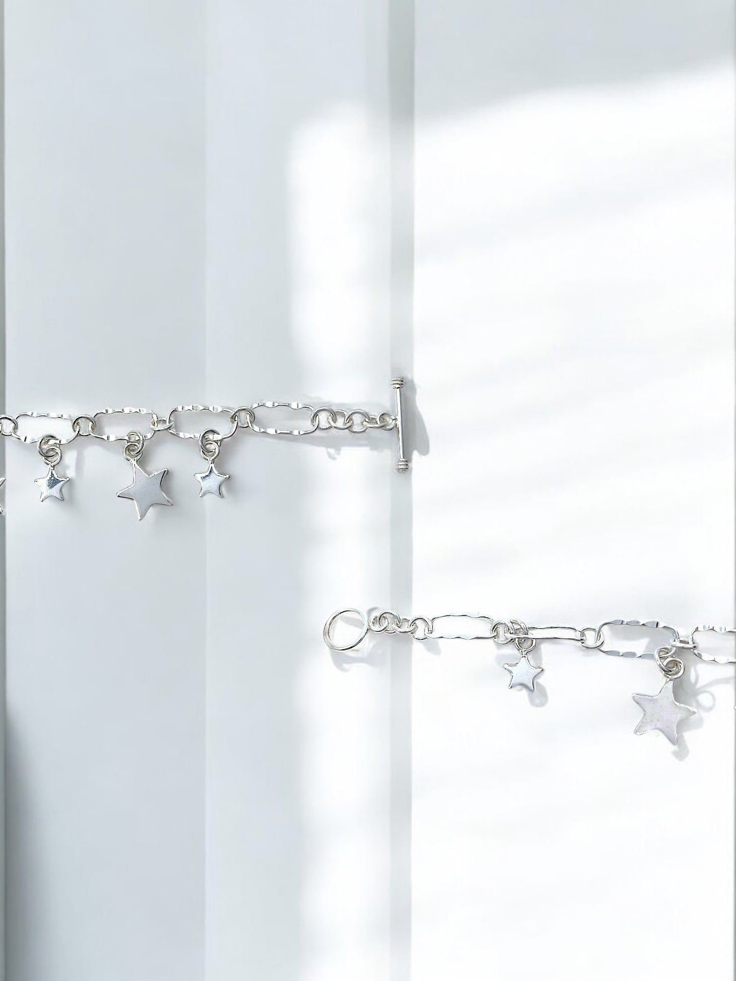 Silver Star Charms Bracelet A152