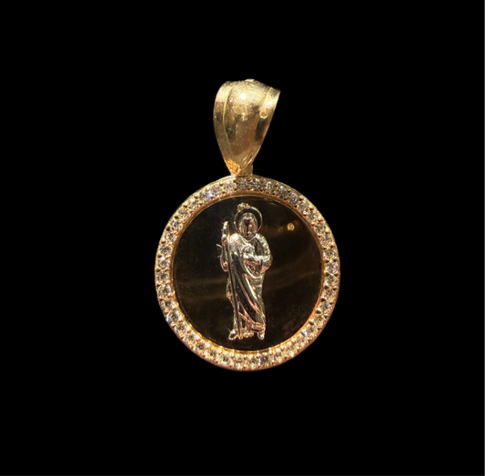Round San Judas Pendant