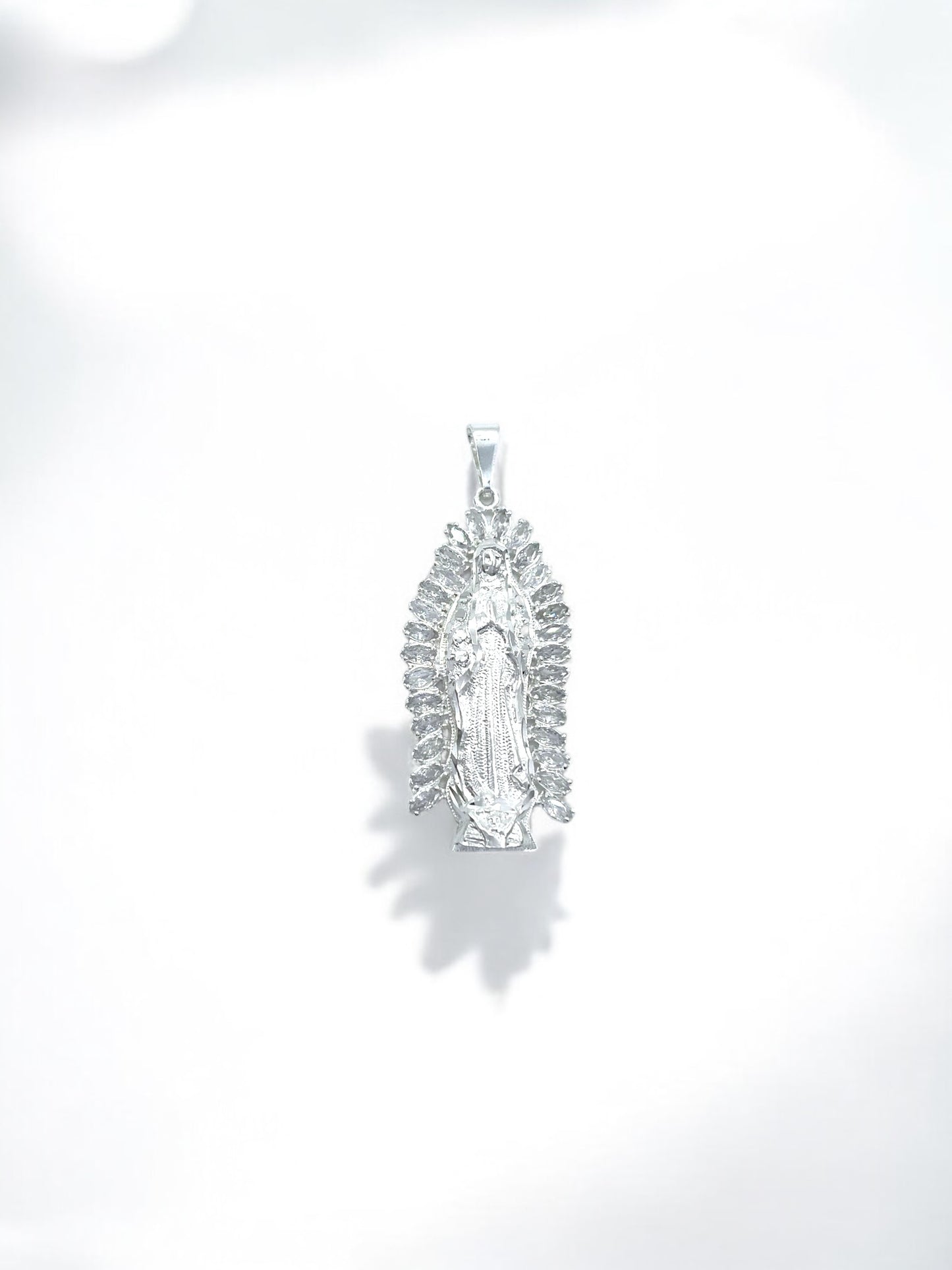 Silver Virgen Mary Pendant A182