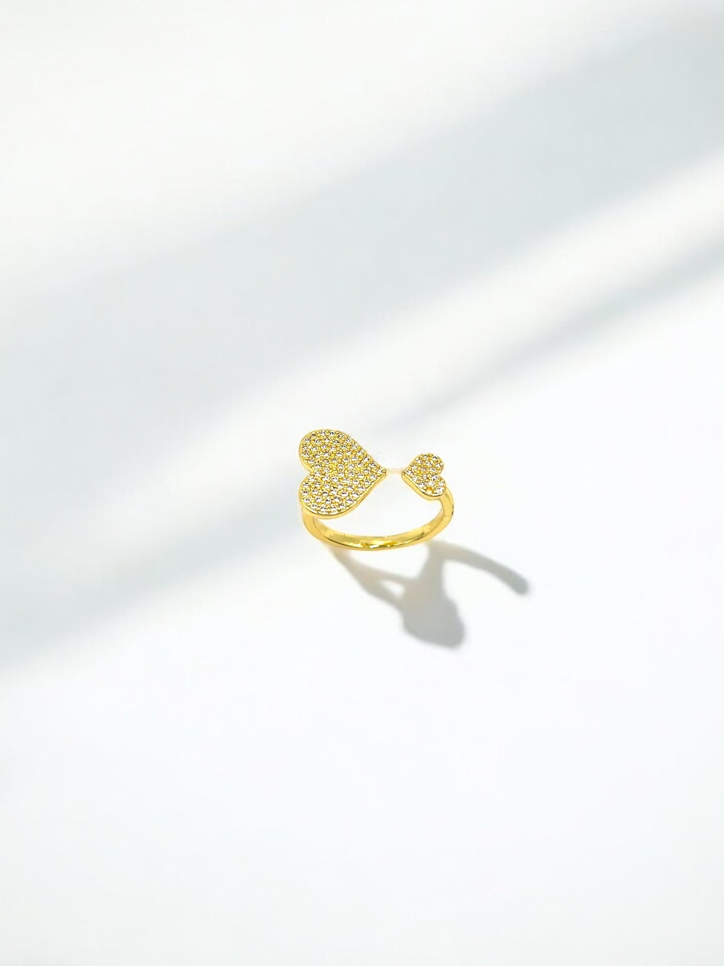 Double Heart Adjustable Ring A63