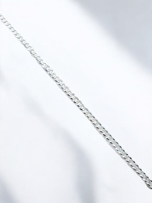 Silver Cuban Chain Size 24" 5mm A161