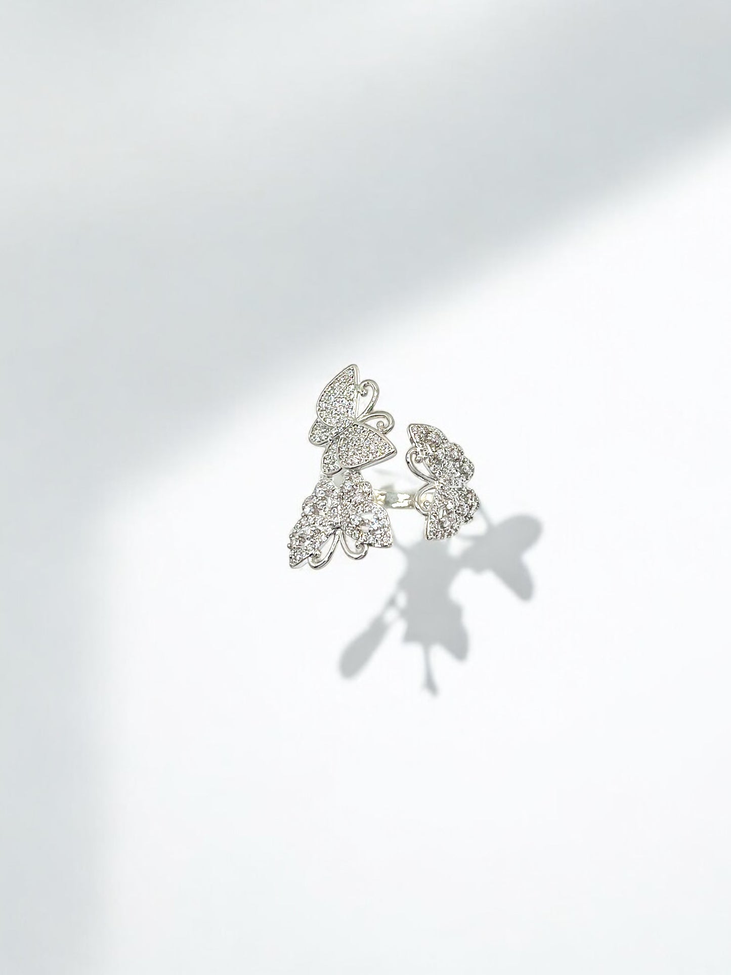 Triple Butterfly Adjustable Ring A89