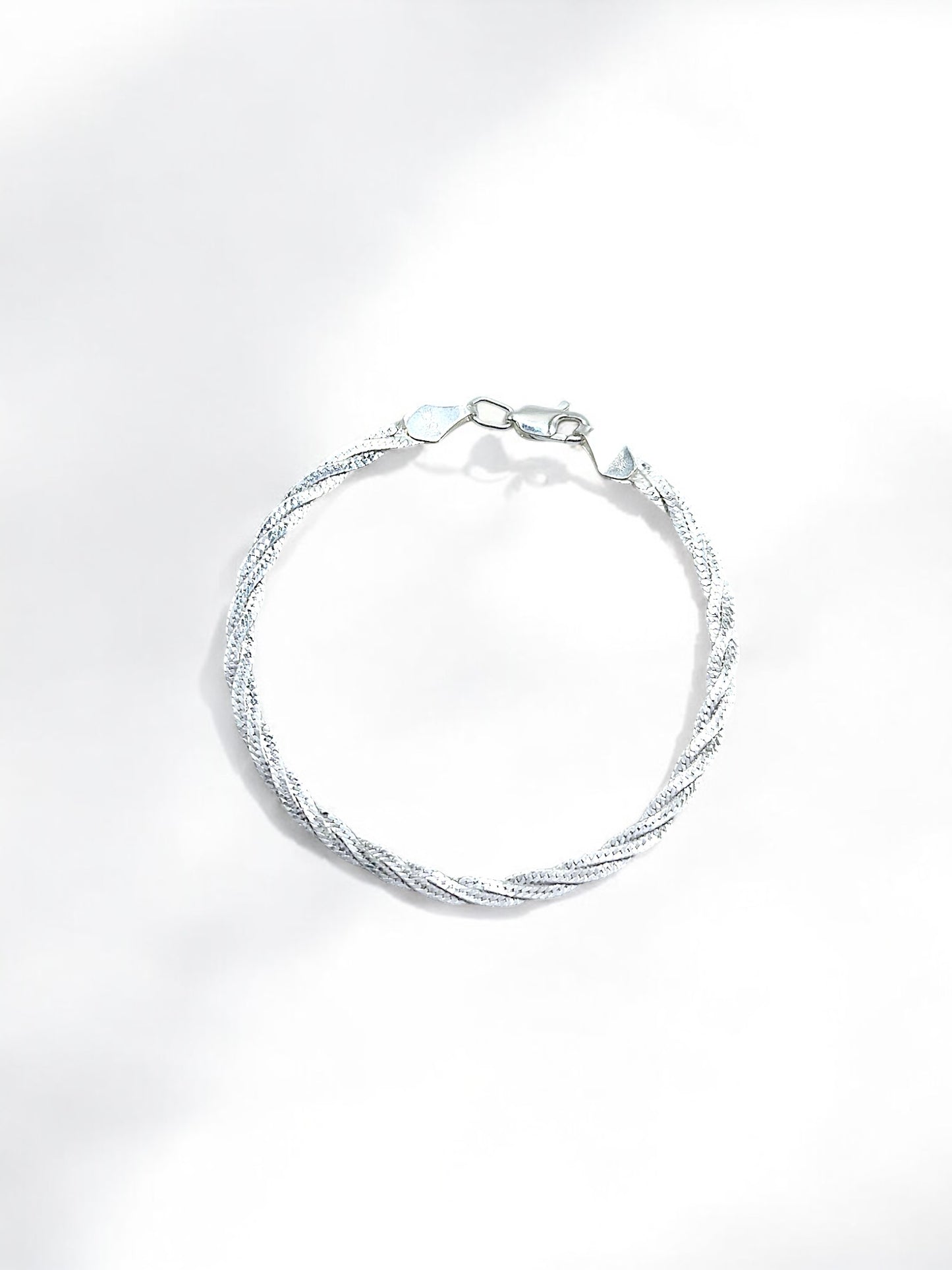 Silver Twisted Design Bracelet A149