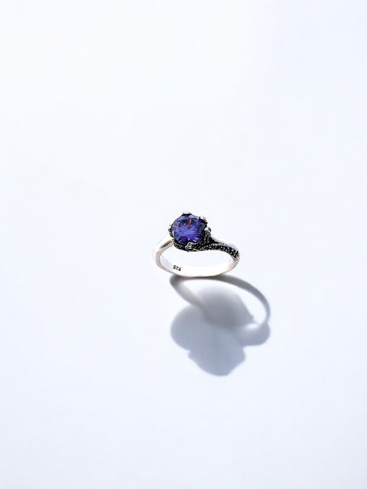 Silver Purple Ring A97