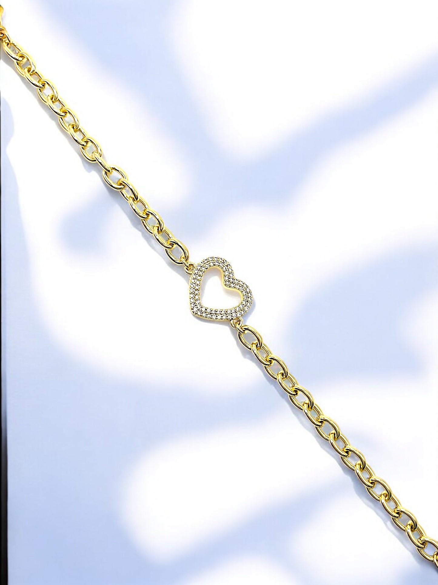 High Quality Paperclip Heart Bracelet A133