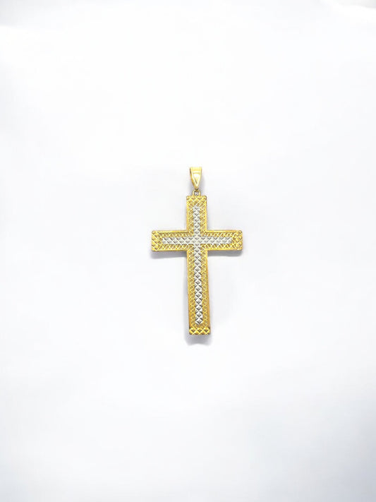 Two Tones Cross Pendant A183