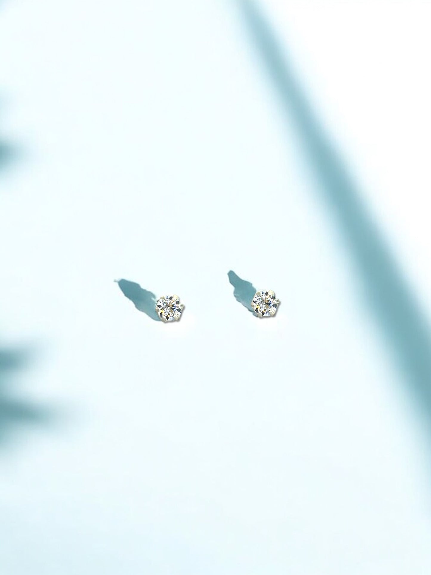 Silver Small Diamond Earrings A46