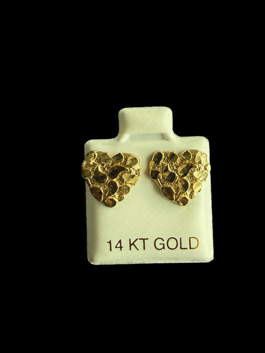 Heart Nugget Earrings