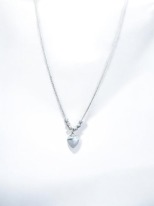 Silver Heart Necklace A173