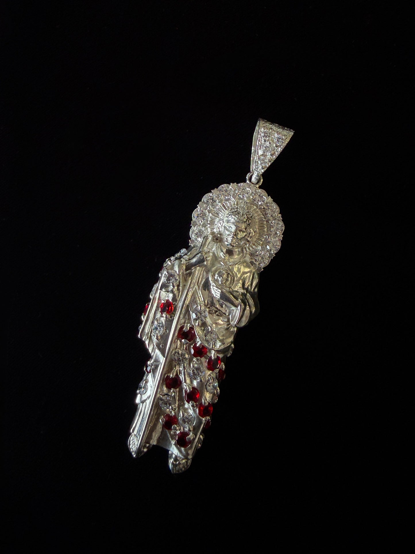 Saint Jude XL Silver Pendant