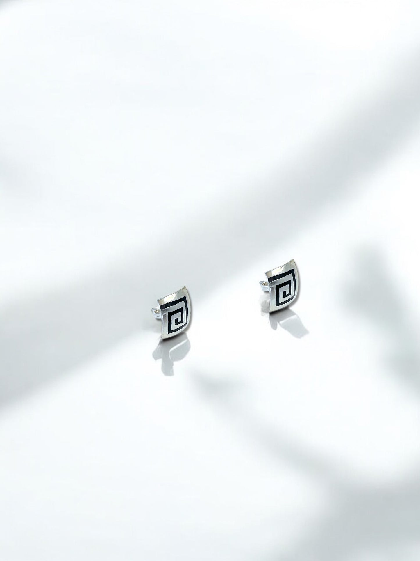 Silver Square Design Earrings A33