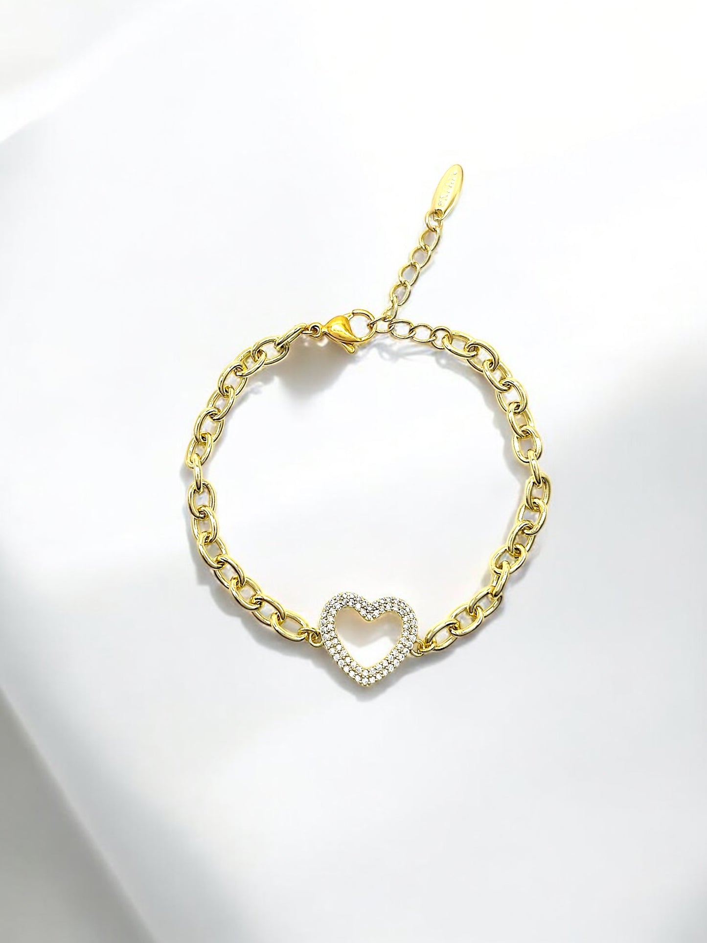 High Quality Paperclip Heart Bracelet A133