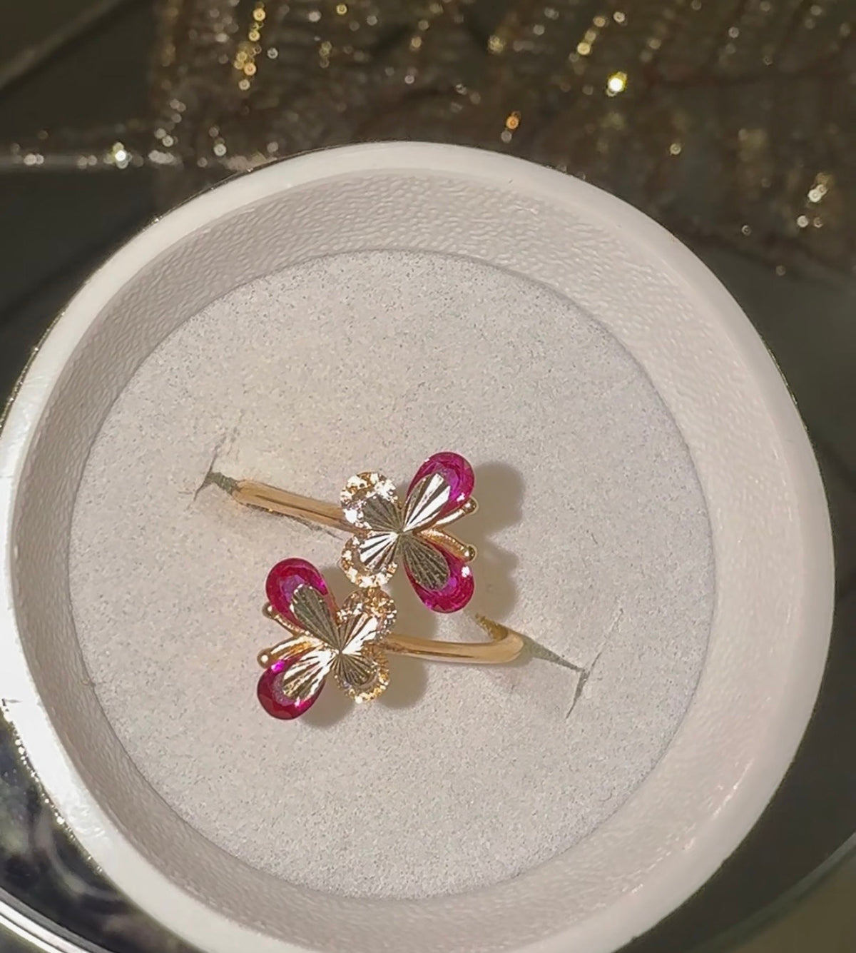 Ruby Butterfly Ring