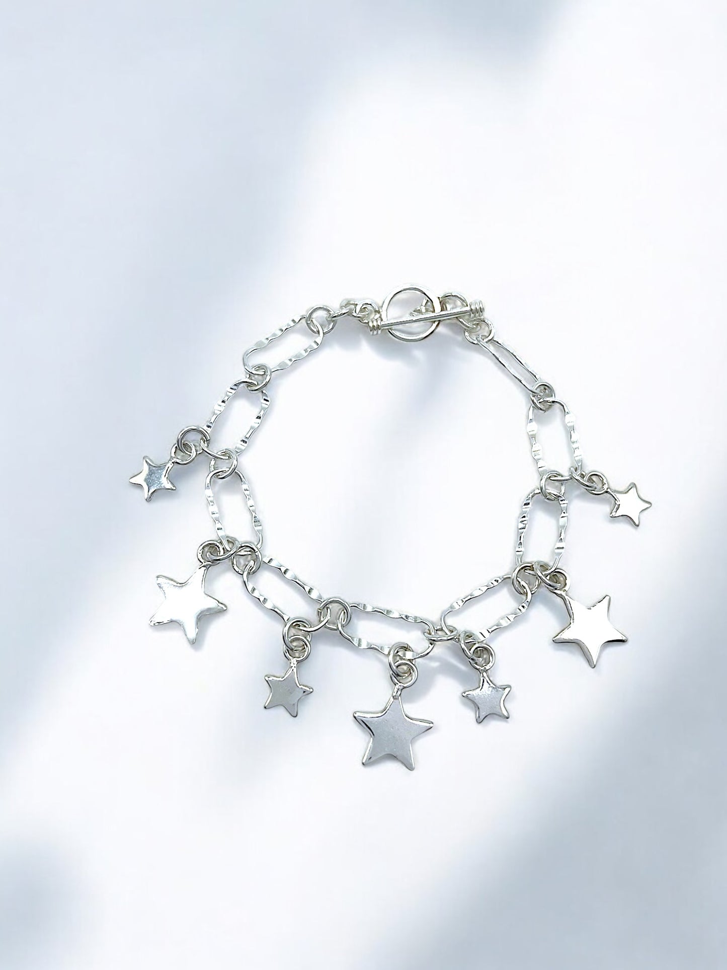 Silver Star Charms Bracelet A152