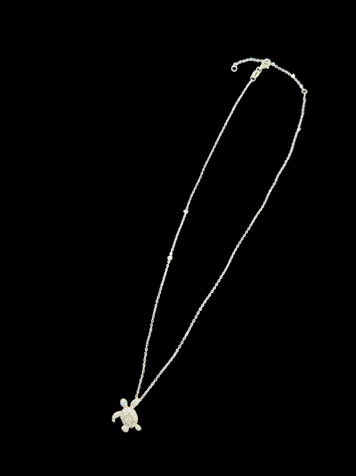 Pavé Sea Turtle Necklace