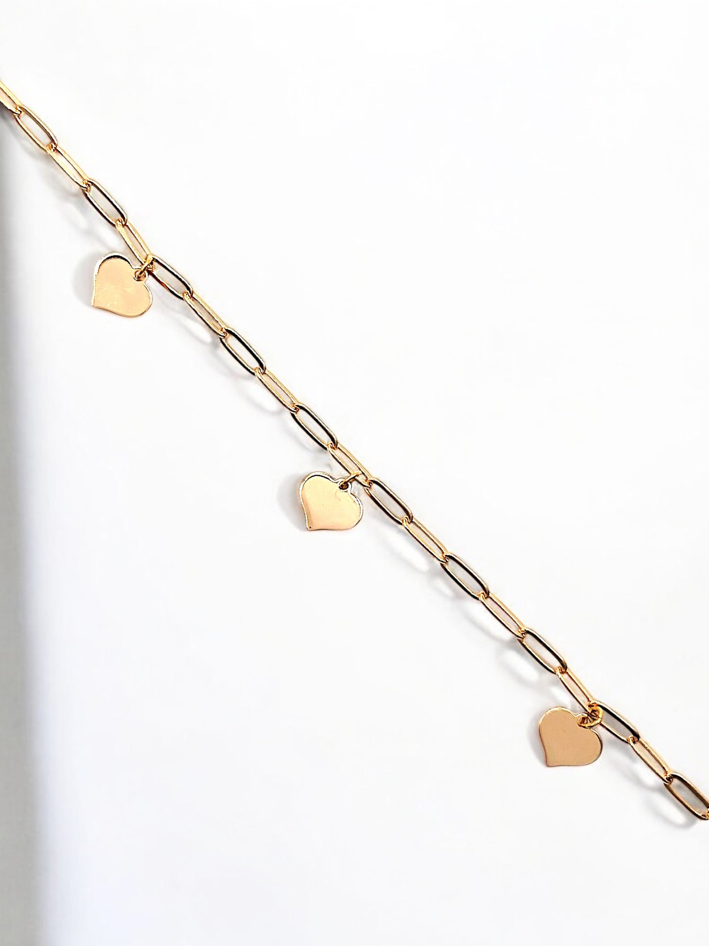 High Quality Paperclip Hearts Bracelet A127