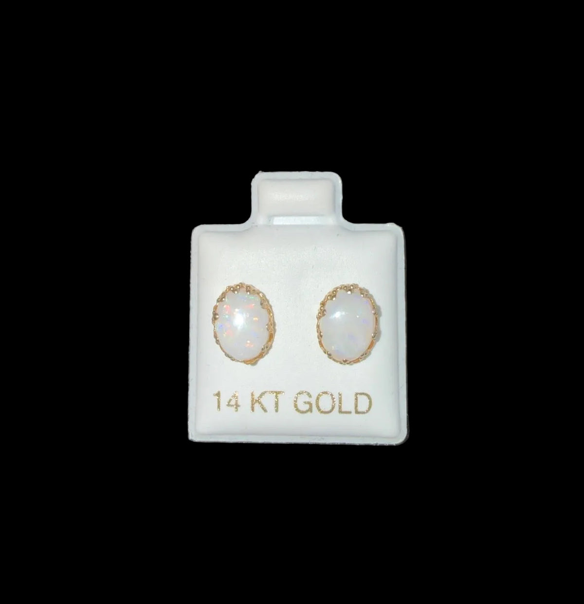 Gold Opal Earrings