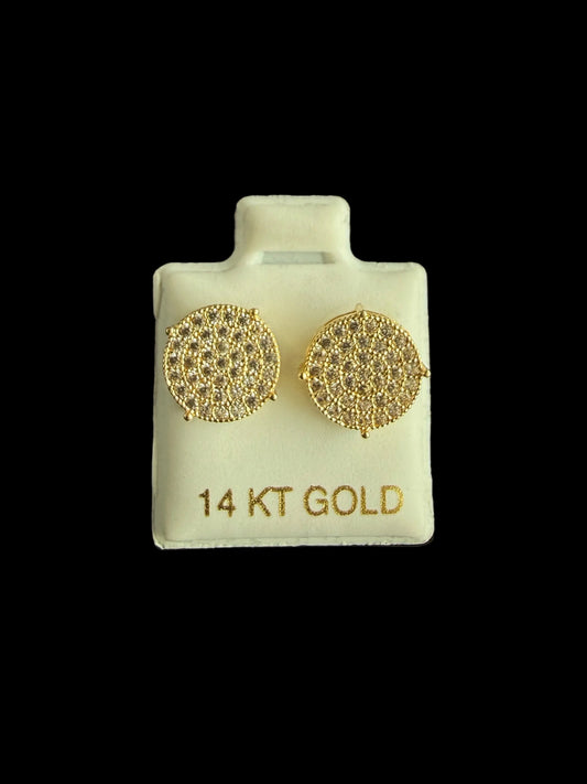 Round Pavé Earrings