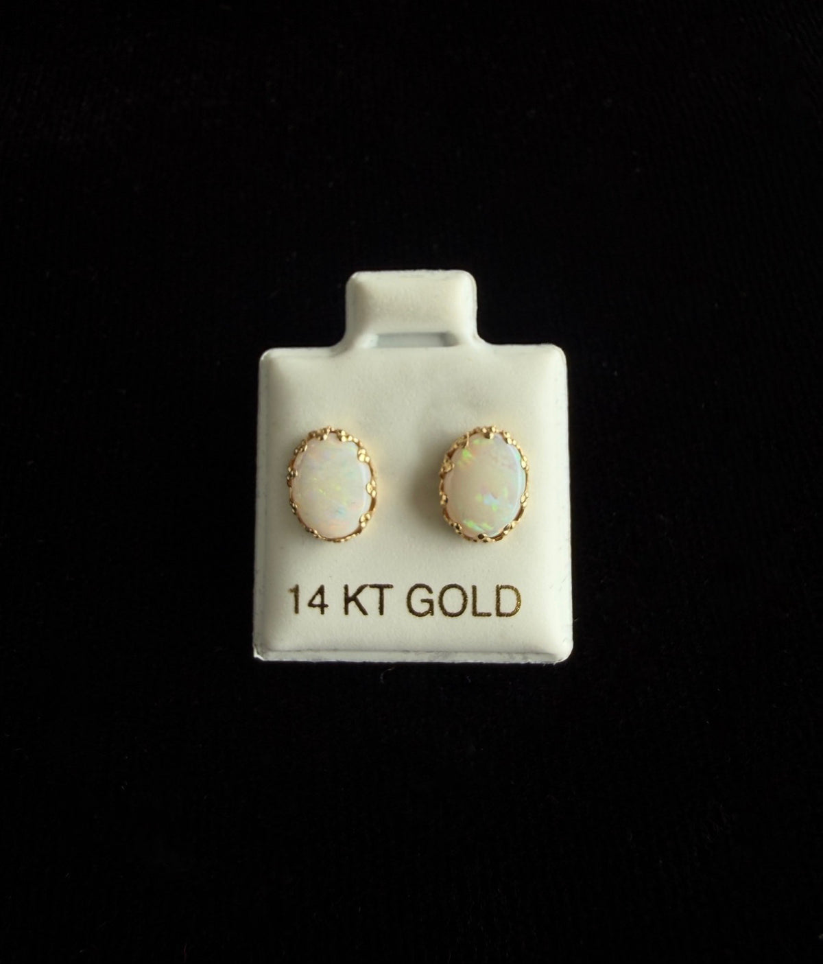 Gold Opal Earrings